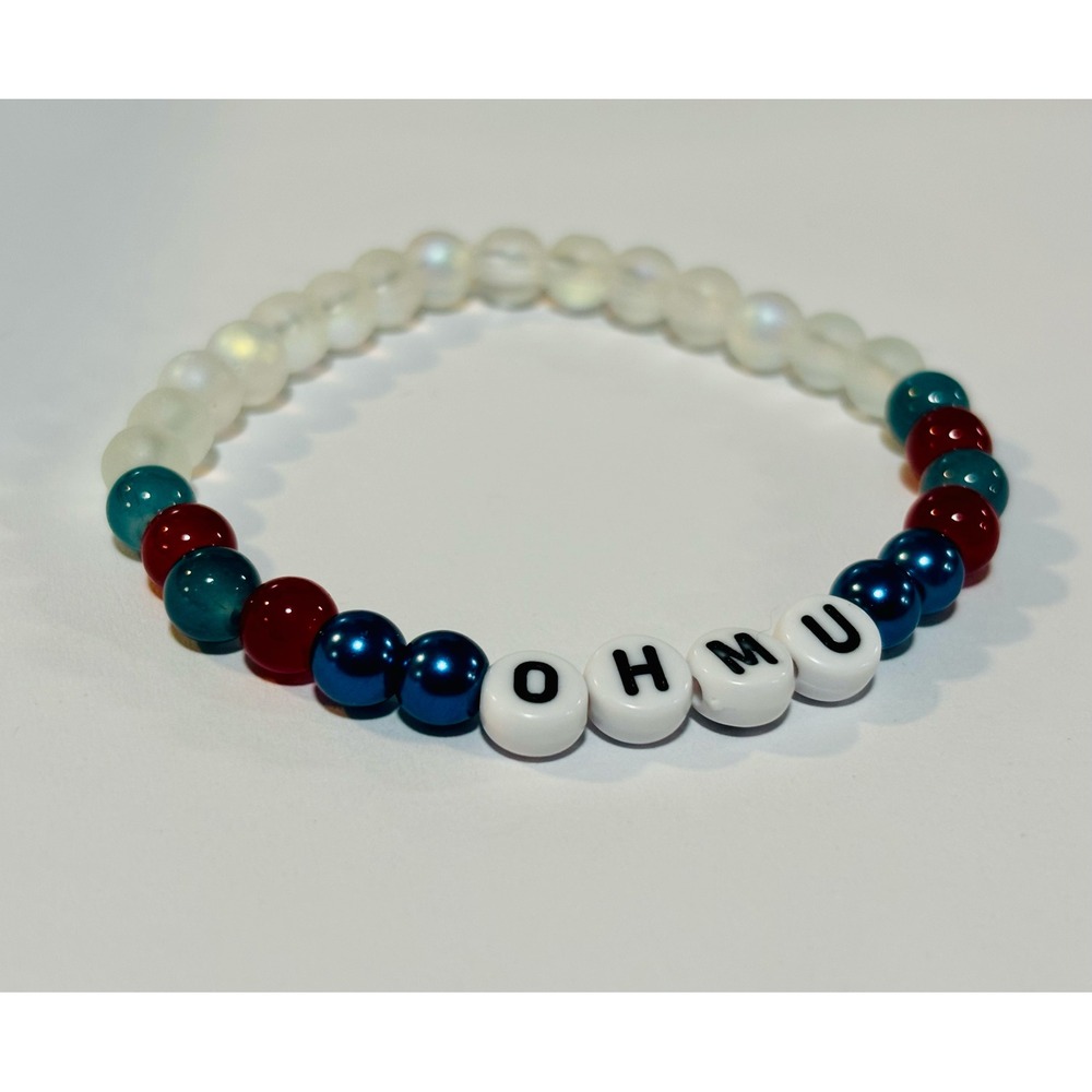 Nausicaa Inspired Bracelet Blue Gold Beaded Nature Jewelry